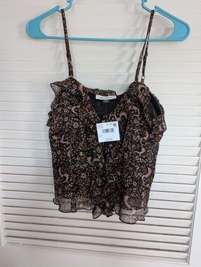 NWT American Eagle Ruffle Tie Front Cami Top Size S